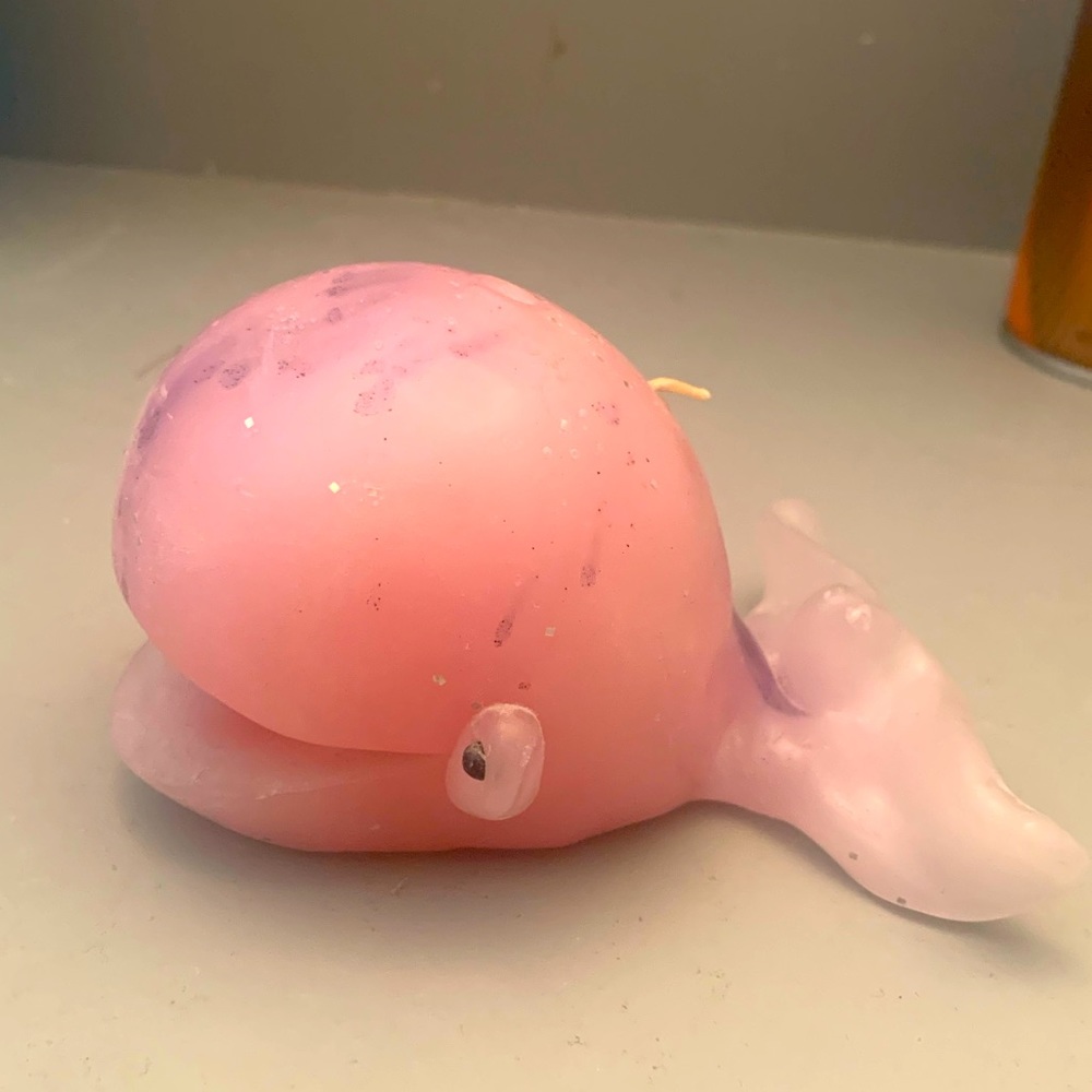 Vintage Handmade whale candle by artist Melanie Sherwood